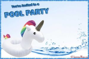 Free Printable Pool Party Birthday Invitation