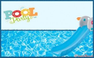Pool Party Invitation Card