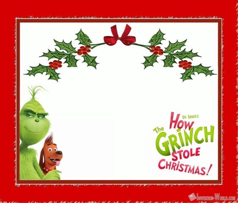 Dr. Seuss Grinch Christmas Invitation Card Invitation World