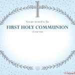 First Communion invitation for boy