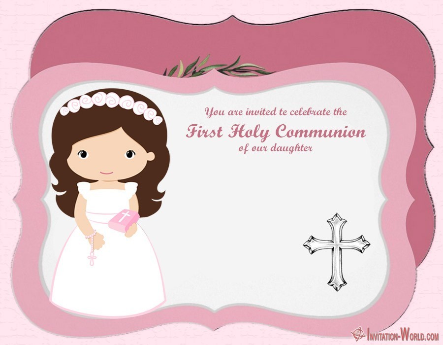 First Communion Card Template Boy Communion Stock Vector Royalty Free 1554570635