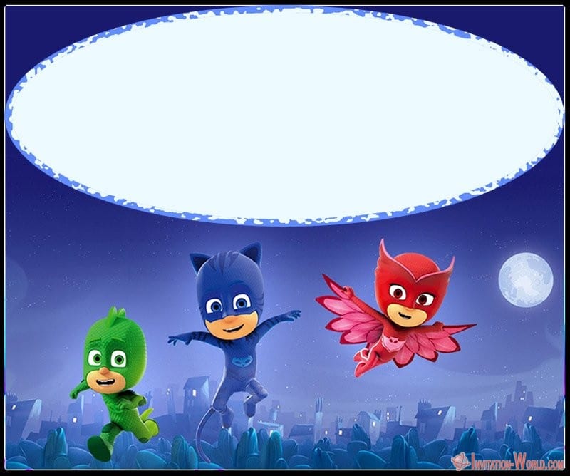 Free Pj Masks Invitation Cards Invitation World - pj masks roblox