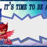 Personalized PJ Masks Invitation Blank