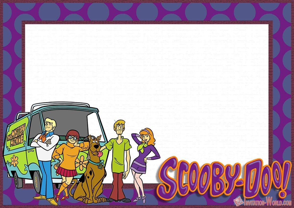 Scooby Doo Birthday Invitation Blank Templates Invitation World