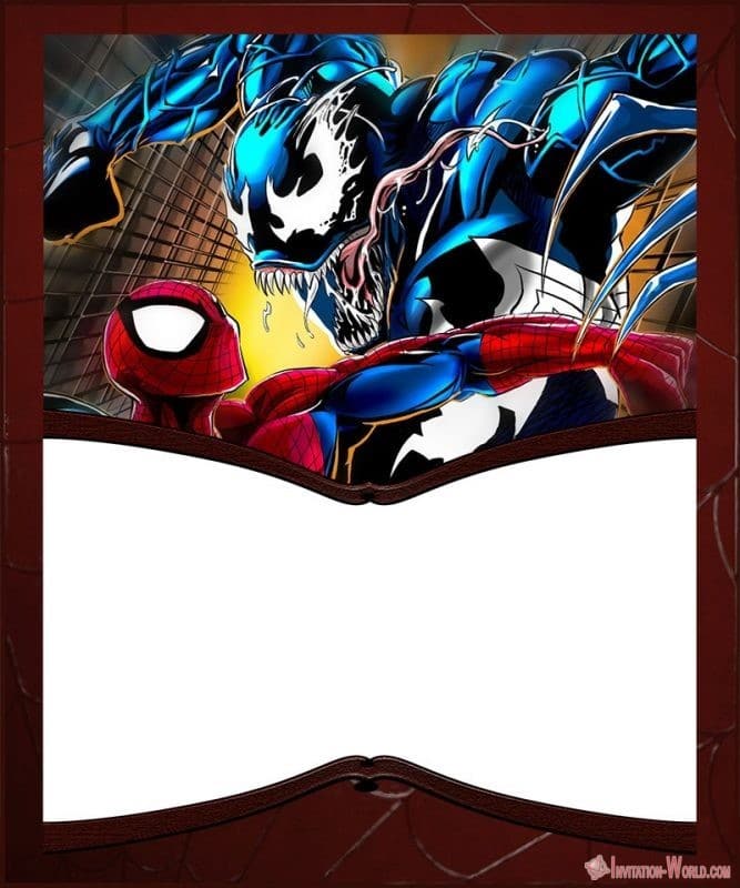 Spiderman Vs Venom Printable Template Invitation World - templates roblox spiderman