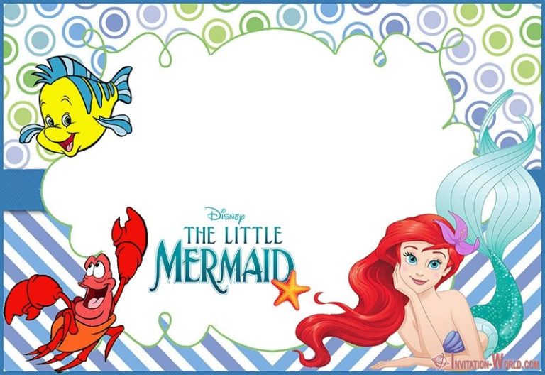 Disney Little Mermaid Invitation Template Free - Invitation World