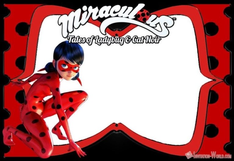 Miraculous Ladybug Invitation - Tales of Ladybug & Cat Noir ...