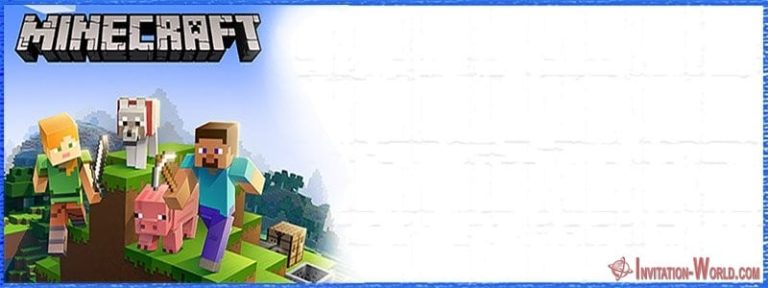 12+ Printable Minecraft Invitation Templates - Invitation World