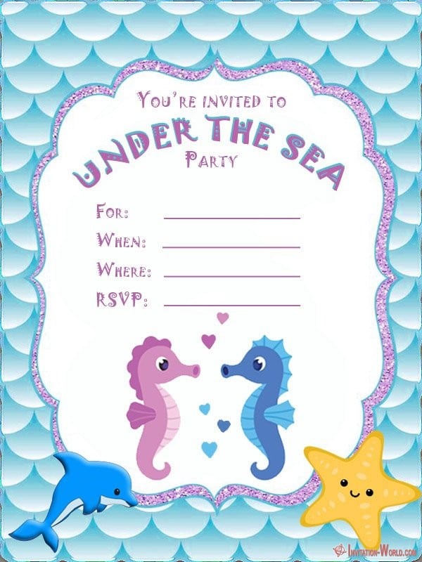 Under the Sea Birthday Invitations - Invitation World