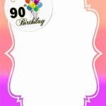 printable 90th birthday invitation