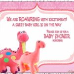 Dinosaur Baby Shower Invitation for Girl
