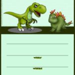 Dinosaur Birthday Party Invitation Card