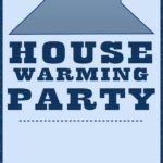 House Warming Party Invitation Blue
