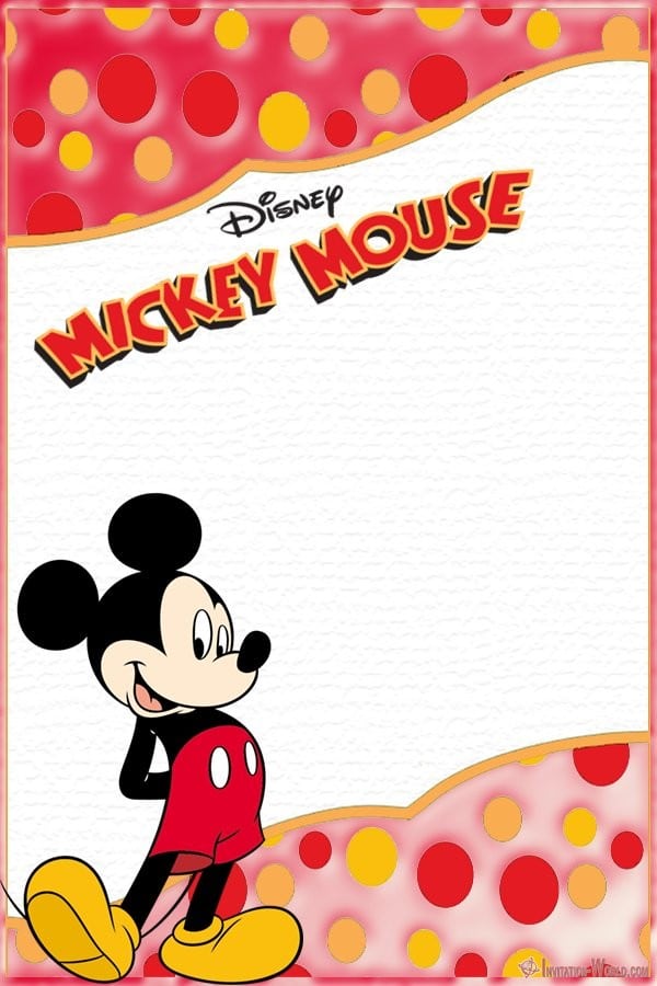 Mickey Mouse Birthday Invitation Templates Invitation World