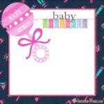 Baby Girl Sprinkle Invitation Card