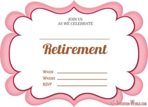 Blank Retirement Invitation