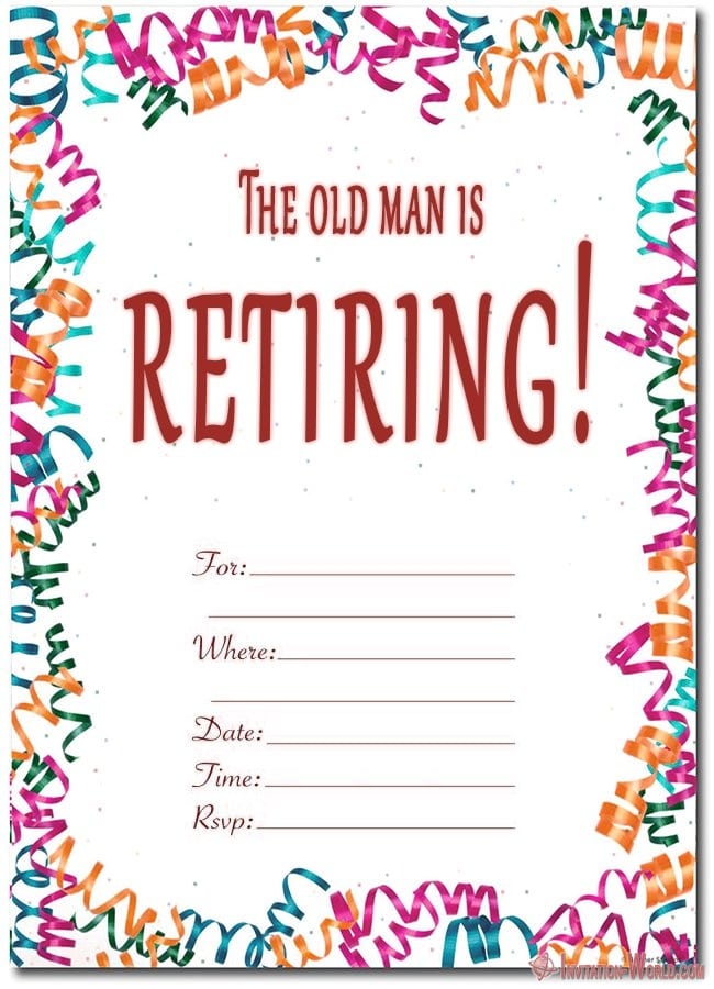 Free Printable Retirement Invitation Invitation World