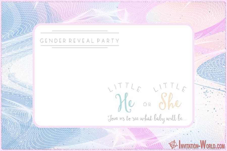 Gender Reveal Party Invitation - Gender Reveal Party Invitation