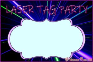 Laser Tag Invitation Card