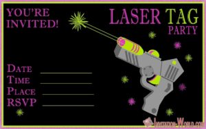 Laser Tag Party Invitation