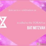Luxury Bat Mitzvah Invitation Card