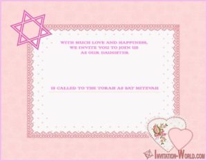 Modern Bat Mitzvah Invitation Template