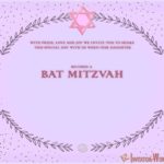 Purple Bat Mitzvah invitation Design