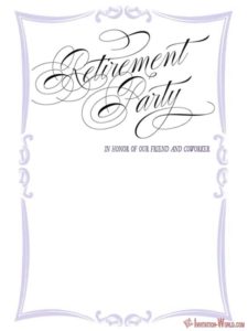 Surprise Retirement Party Invitation