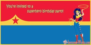 Wonder Woman Superhero Invitation Card wonder-woman-superhero-invitation-card