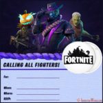 Blank Fortnite Invitation Card