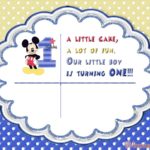 Mickey Mouse 1st Birthday Party Invitation