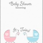 Baby Shower Invitation Template for Twins