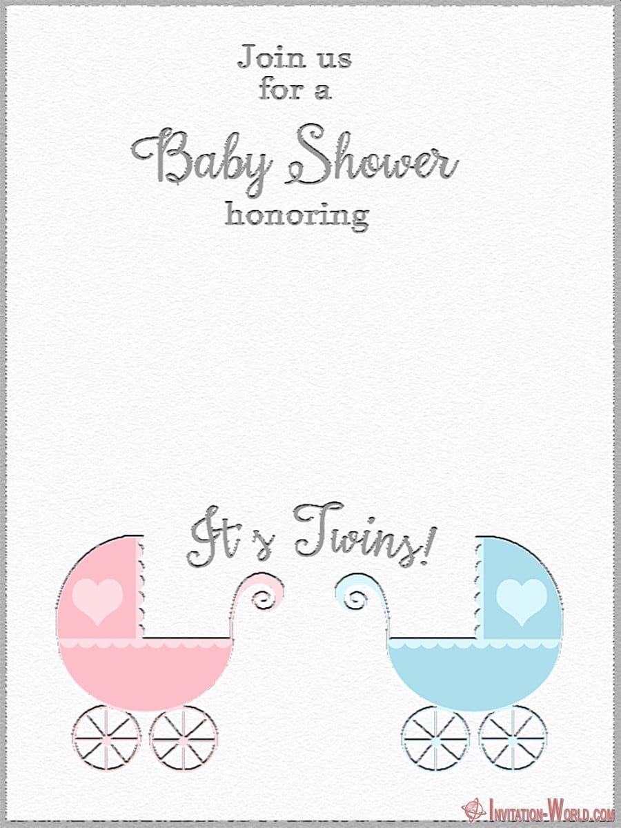 baby shower invitations for twins free printable