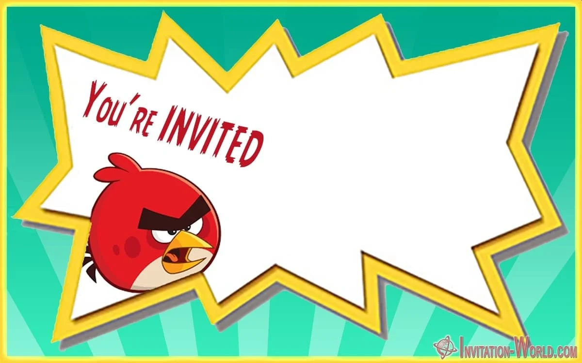 Empty Angry Birds Invitation - Empty Angry Birds Invitation