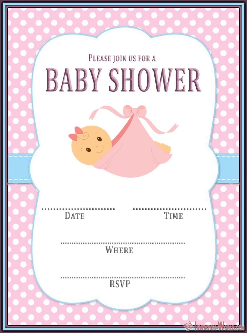 Baby Shower Invitations For Girls 12 Unique Templates Invitation World