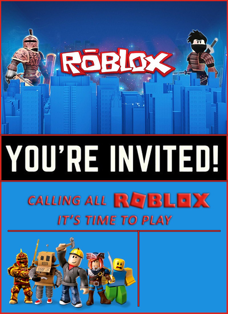Free Printable Roblox Party Invitations PRINTABLE TEMPLATES