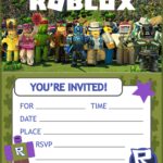 Free Online Roblox Birthday Invitation Invitation World - personalized roblox invitations