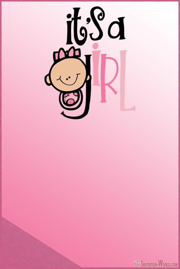 Its a Girl Free Template for Baby Shower - Its a Girl Free Template for Baby Shower