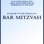 Free Printable Bar Mitzvah invitation template