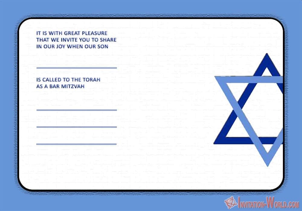 Unique Bar Mitzvah invitation | Invitation World