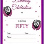 Free printable 50th birthday invitation