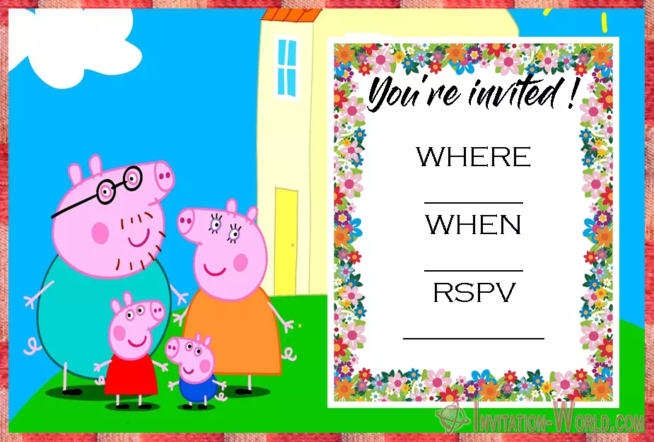 Custom Peppa Big Invitation Template - 5+ Free and Custom Peppa Pig Invitations