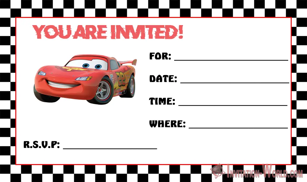 Free Cars Invitation Templates