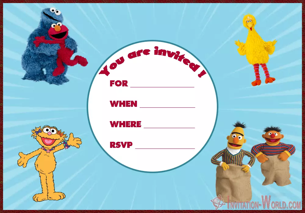 +7 Printable Elmo Party Invitation Templates