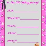 Free Printable Barbie Party Invitation Card