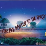 Printable Beauty and the Beast Birthday Party Invitation Card