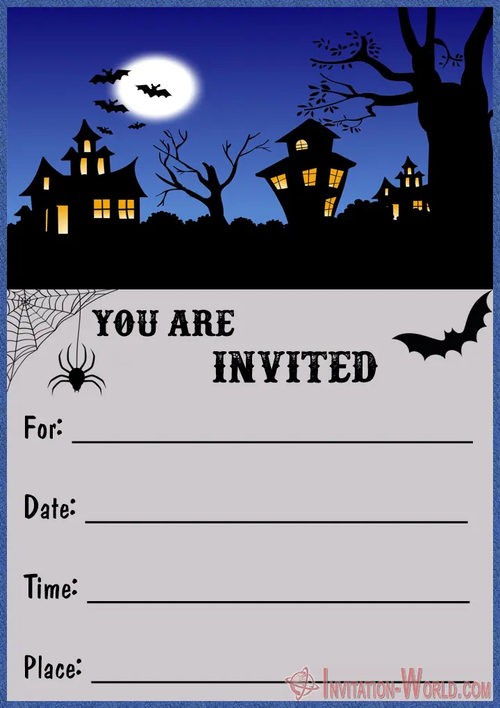 Free Online Halloween Invitation Template - Printable Halloween Invitation Templates