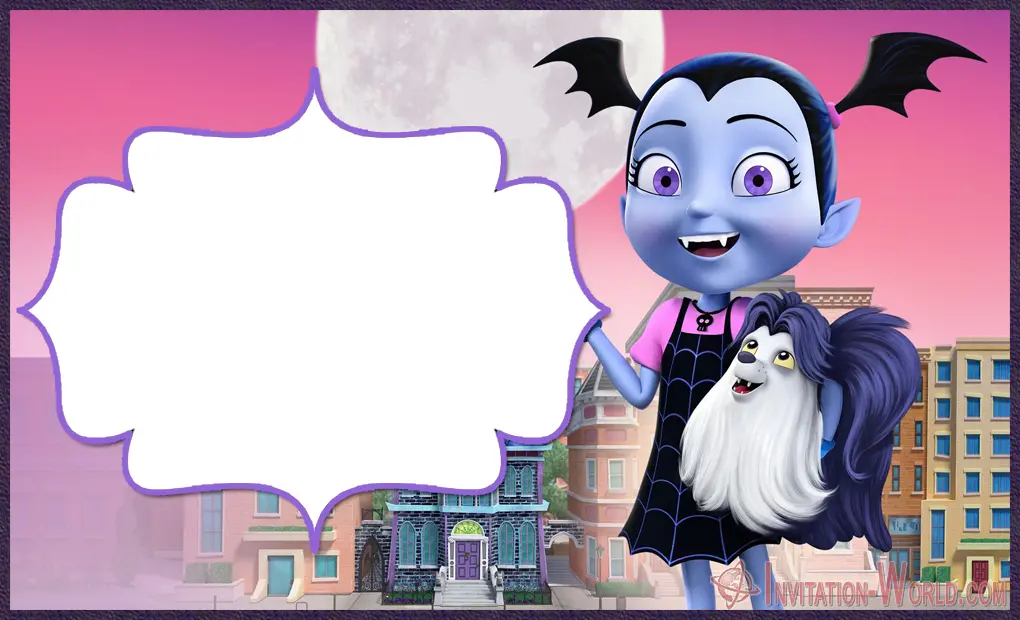 Free Online Vampirina Invitation Template | Invitation World