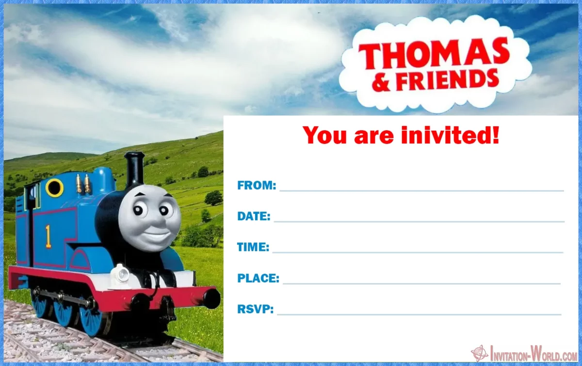 Free Online Thomas The Train Invitation Template 1200x756 - +10 Thomas The Train Invitation Templates