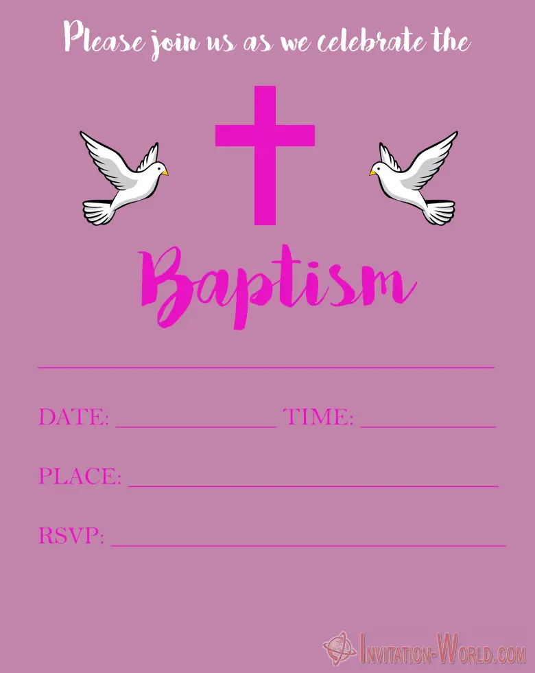 +9 Free Printable Baptism Invitation Card - Invitation World